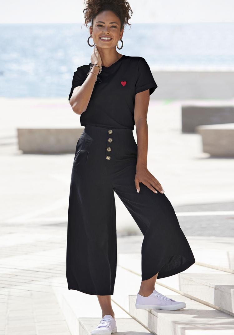 Lascana Lascana T-Shirt T-Shirt Damen - schwarz - 2 | SportScheck