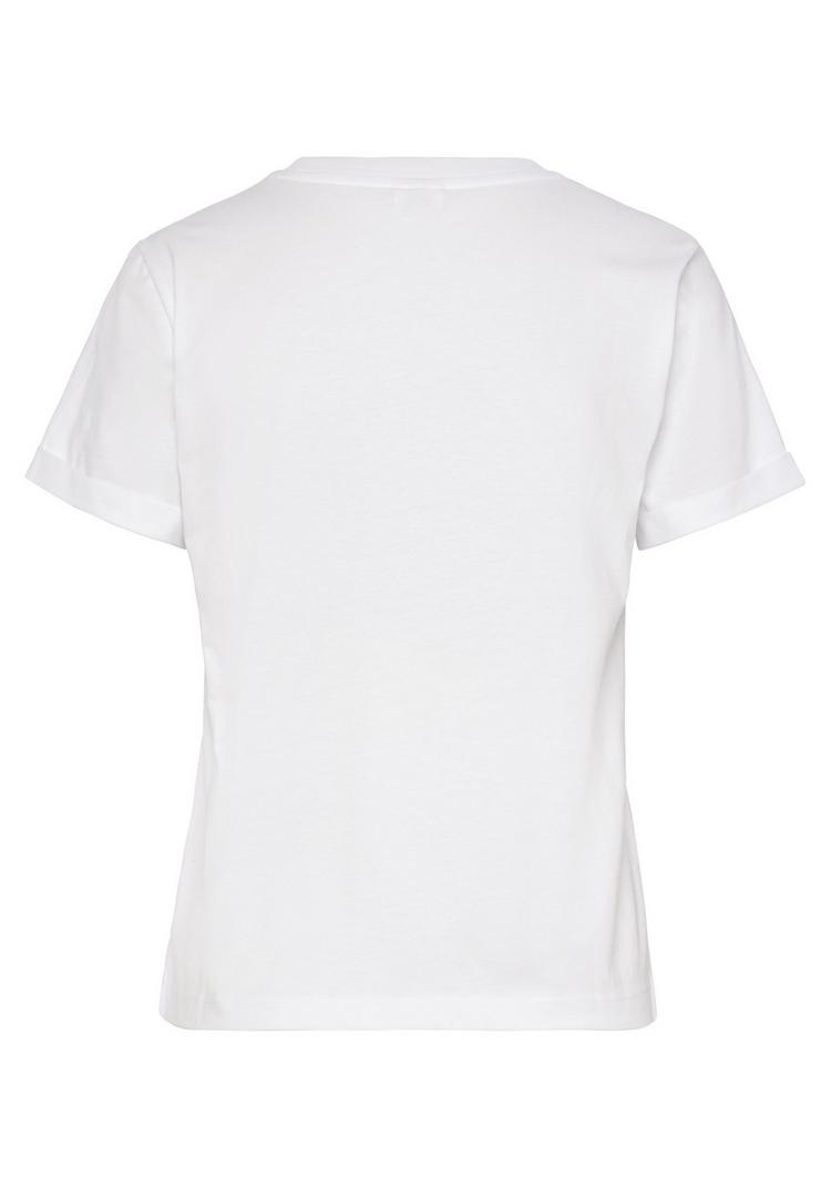 Lascana Lascana T-Shirt T-Shirt Damen - wei&szlig;-rot - 0 | SportScheck