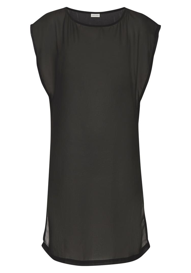 Lascana Lascana Chiffontunika Tunika Damen - schwarz - 0 | SportScheck