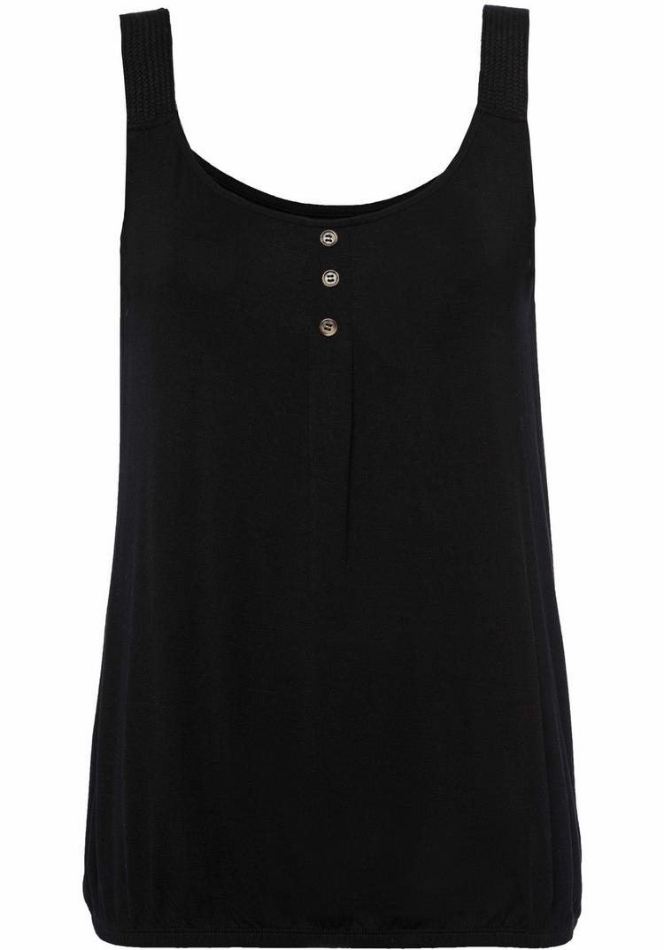 Lascana Lascana Strandtop T-Shirt Damen - taupe - schwarz - 1 | SportScheck