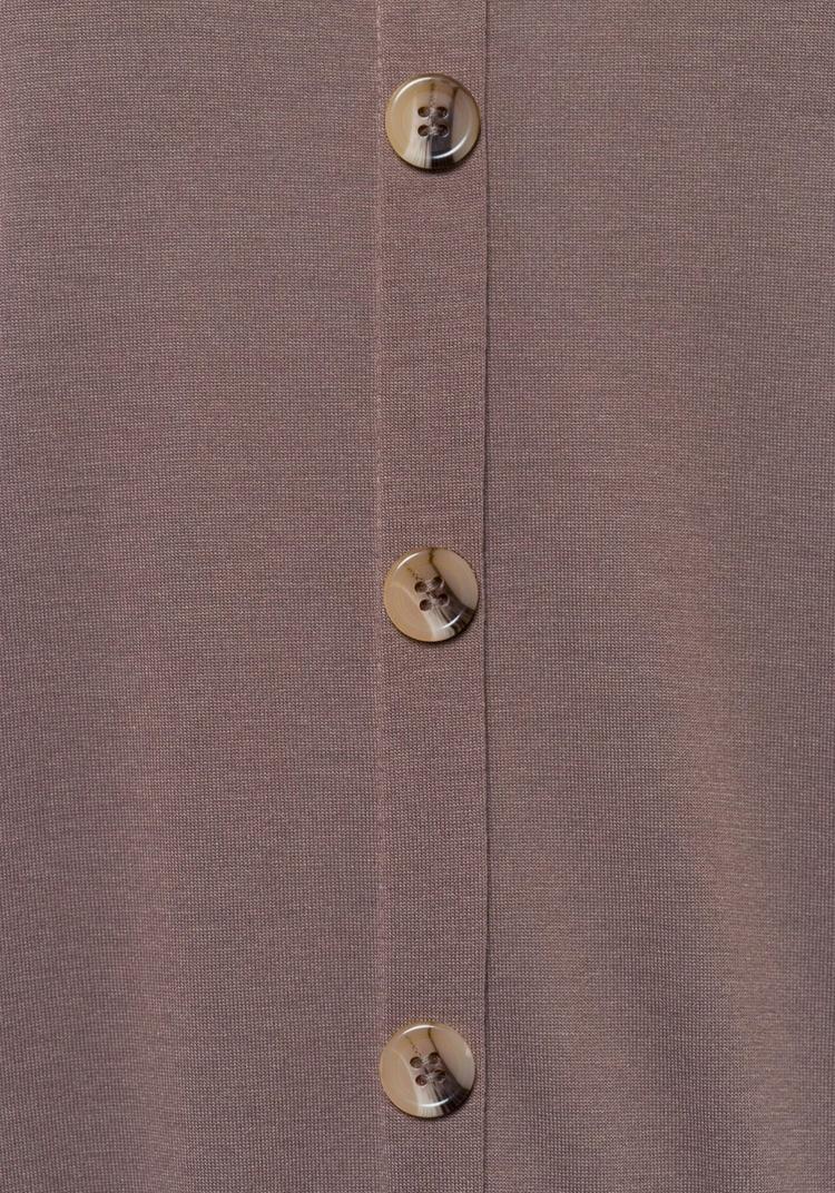 Lascana Lascana Kurzarmshirt T-Shirt Damen - taupe - schwarz - 2 | SportScheck