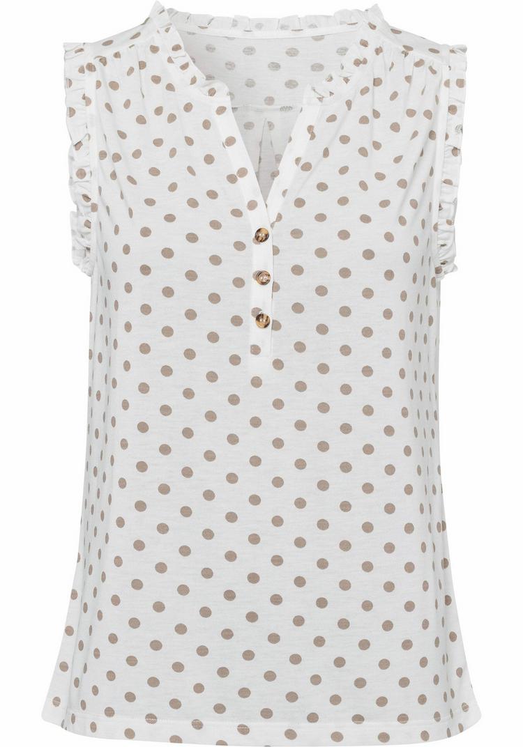 Lascana Lascana R&uuml;schentop Unterhemd Damen - wei&szlig; - taupe - 1 | SportScheck