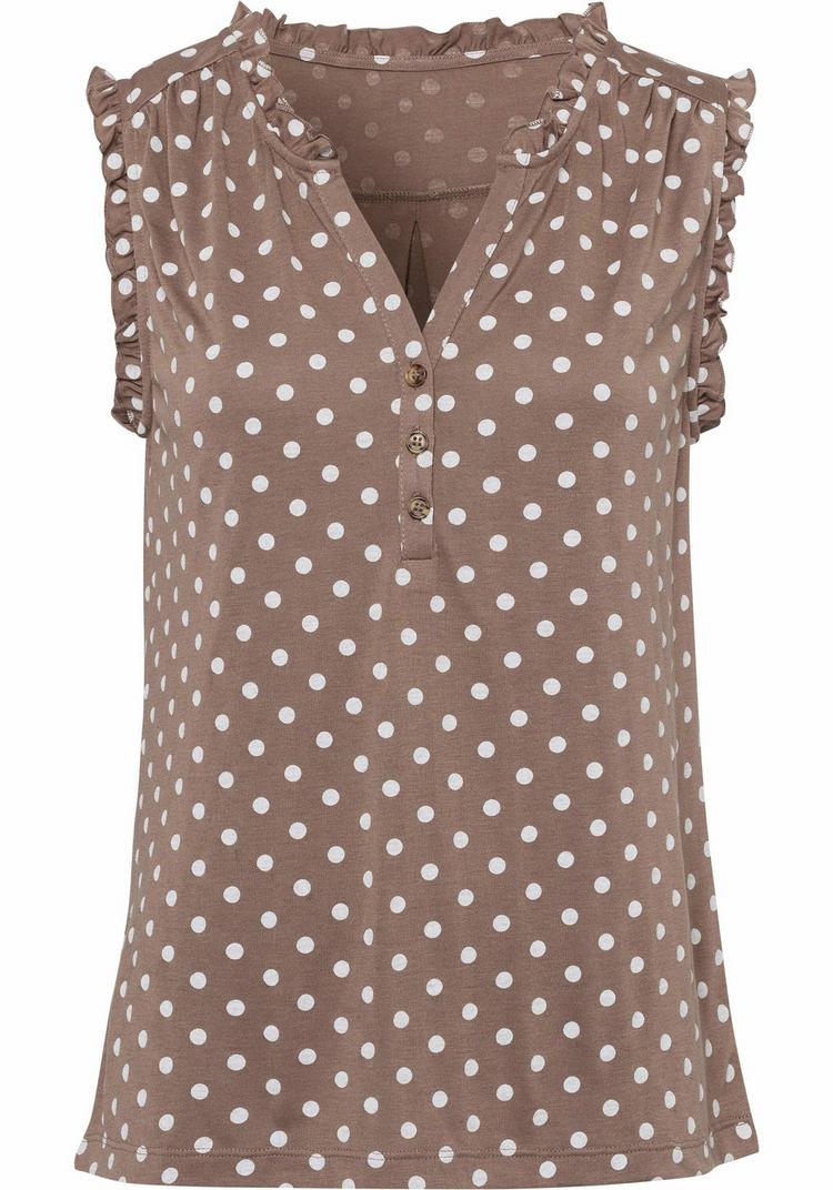 Lascana Lascana R&uuml;schentop Unterhemd Damen - wei&szlig; - taupe - 2 | SportScheck