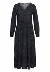 Lascana Maxikleid Maxikleid Damen - grau-schwarz-bedruckt