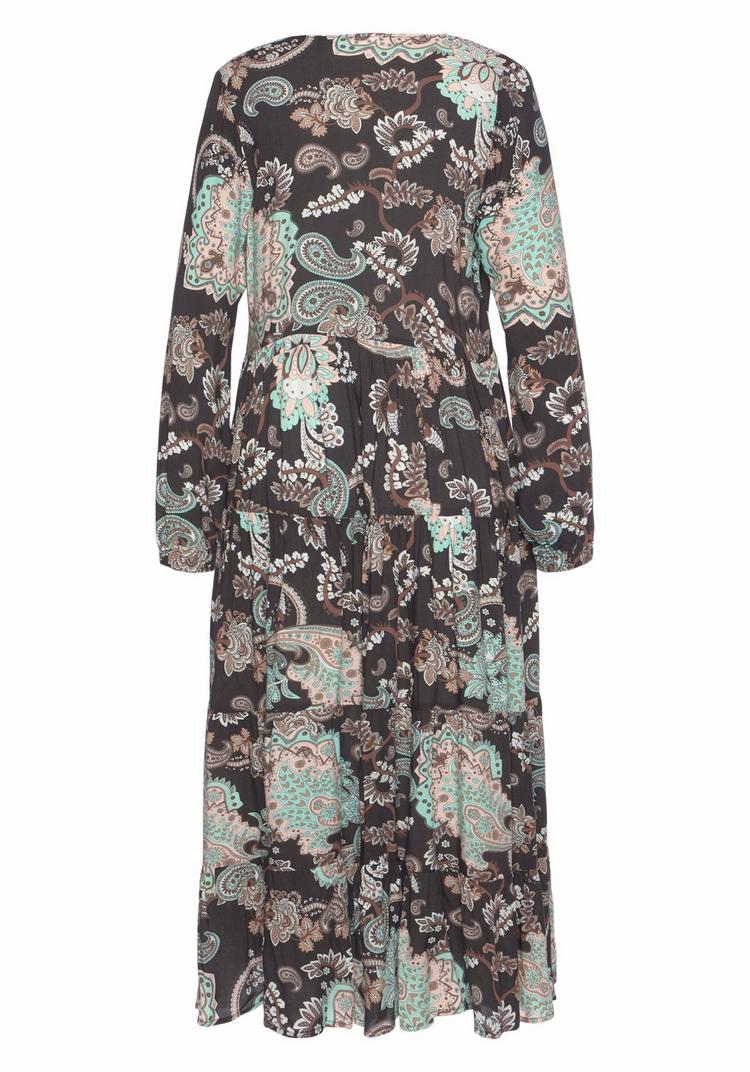 Lascana Lascana Maxikleid Maxikleid Damen - grau-schwarz-bedruckt - 1 | SportScheck