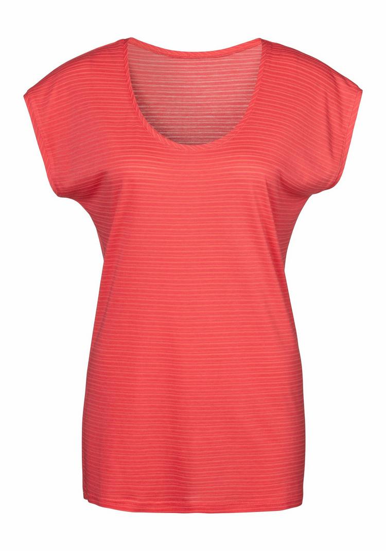BEACH TIME BEACH TIME Kurzarmshirt T-Shirt Damen - koralle - creme - 0 | SportScheck