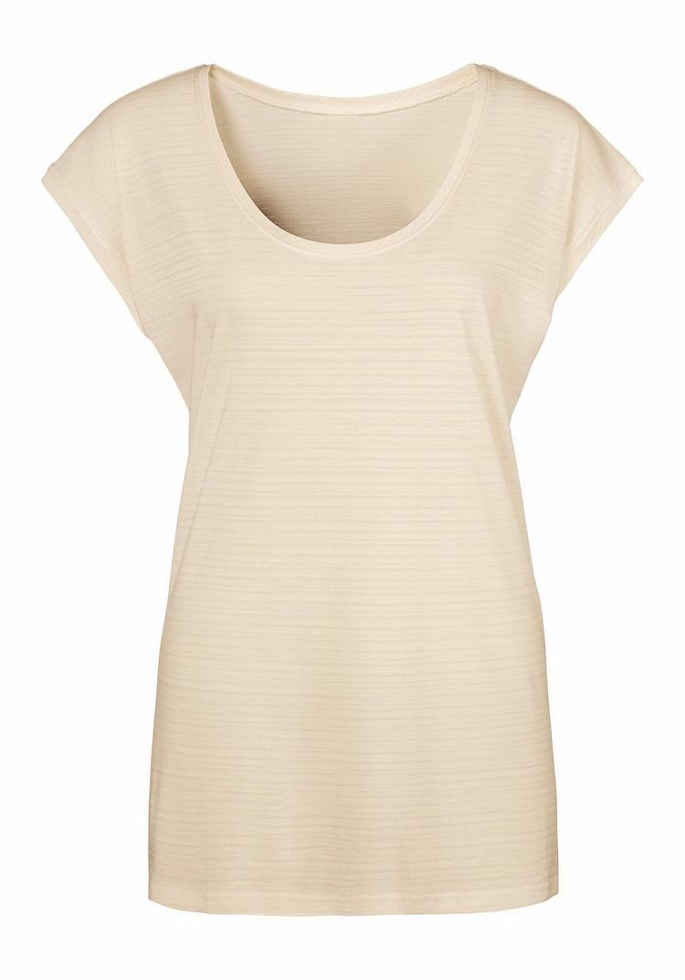 BEACH TIME BEACH TIME Kurzarmshirt T-Shirt Damen - koralle - creme - 1 | SportScheck