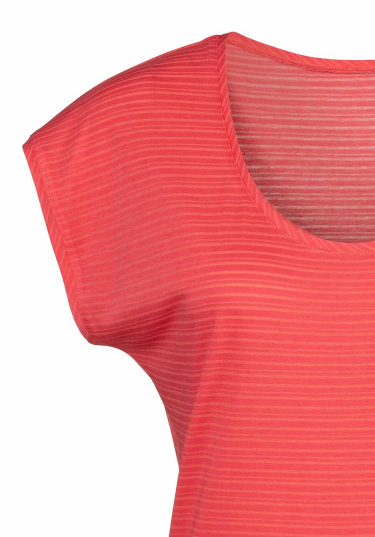 BEACH TIME BEACH TIME Kurzarmshirt T-Shirt Damen - koralle - creme - 2 | SportScheck