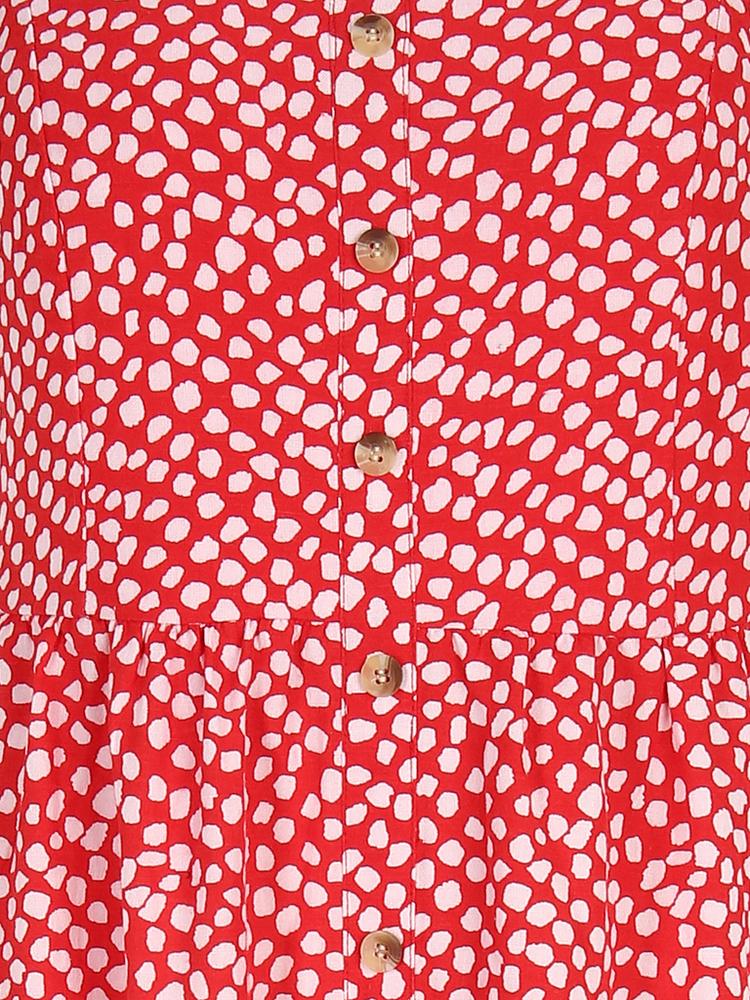 Lascana Lascana Sommerkleid Tr&auml;gerkleid Damen - rot-creme-bedruckt - 0 | SportScheck