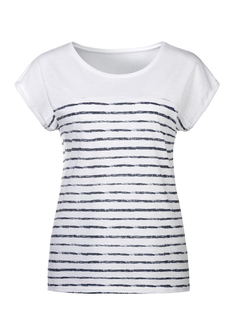 BEACH TIME BEACH TIME T-Shirt T-Shirt Damen - wei&szlig; navy - wei&szlig; ros&eacute; - 1 | SportScheck