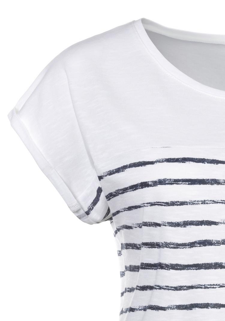 BEACH TIME BEACH TIME T-Shirt T-Shirt Damen - wei&szlig; navy - wei&szlig; ros&eacute; - 2 | SportScheck
