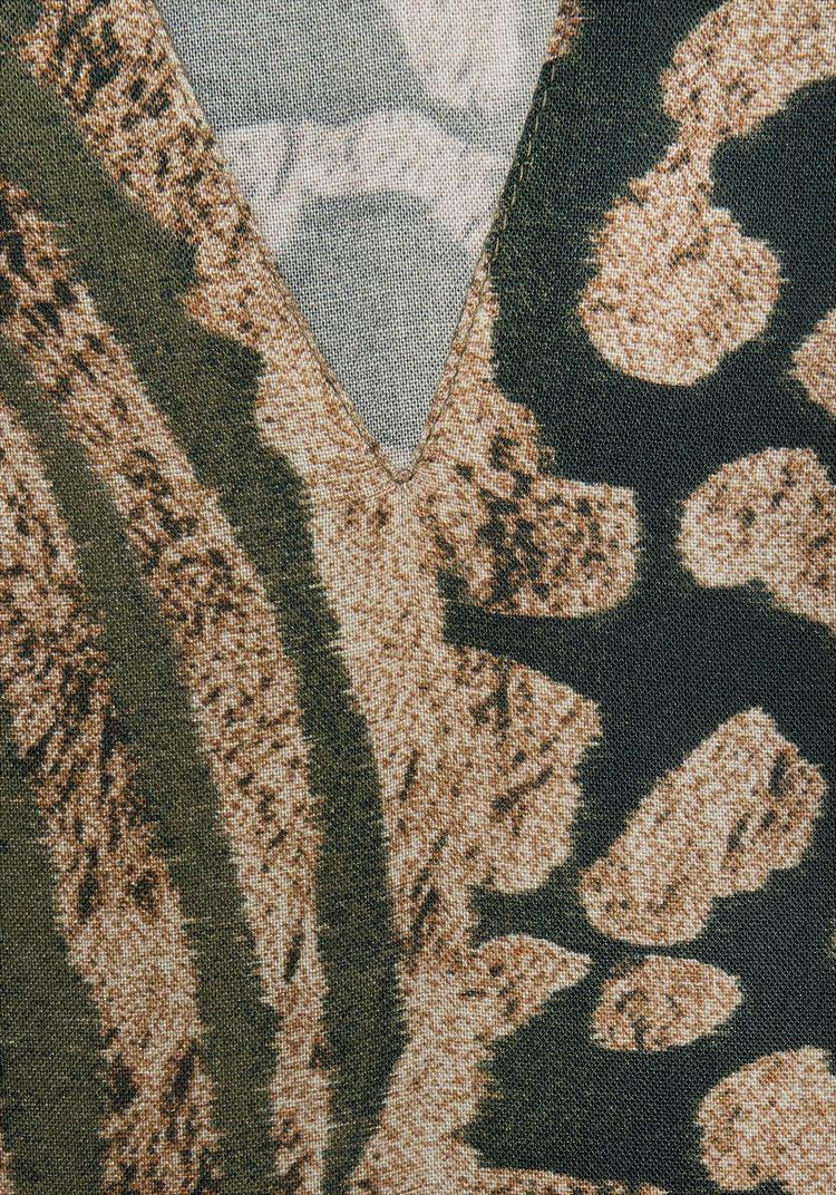 Lascana Lascana Sommerkleid Tr&auml;gerkleid Damen - taupe-gr&uuml;n-bedruckt - 3 | SportScheck