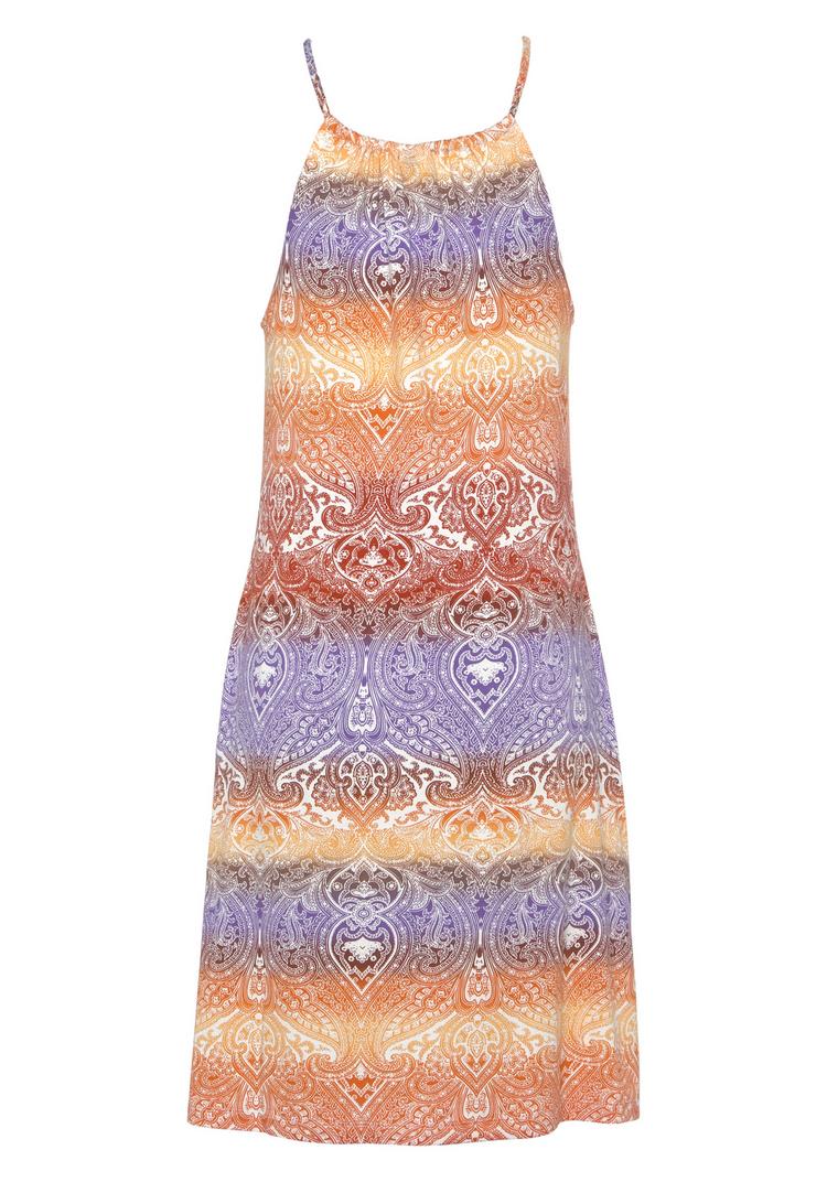 Lascana Lascana Jerseykleid Jerseykleid Damen - orange-flieder bedruckt - 0 | SportScheck