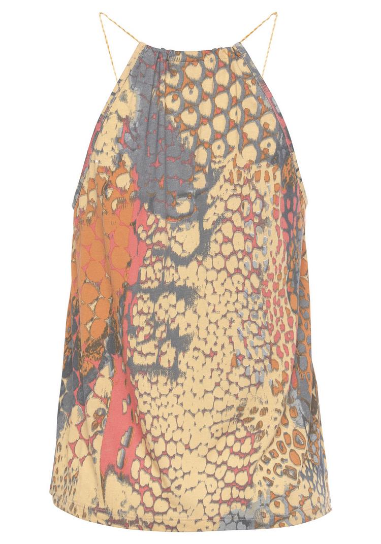 Buffalo Buffalo Strandtop T-Shirt Damen - orange-blau bedruckt - 0 | SportScheck