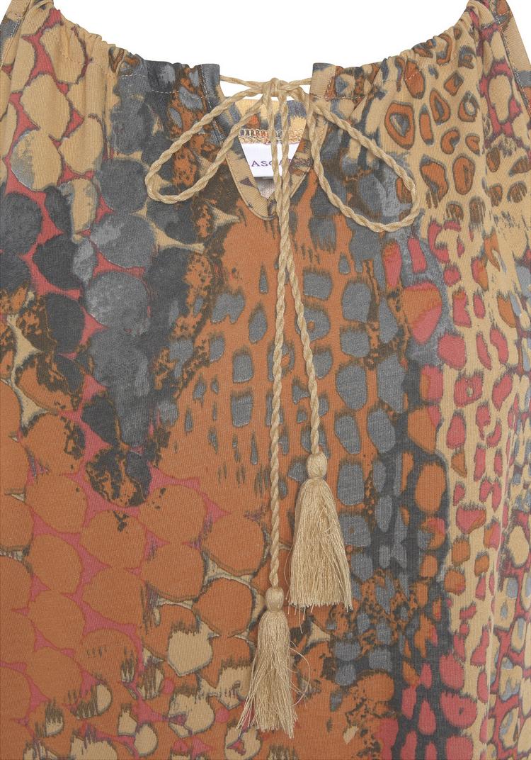 Buffalo Buffalo Strandtop T-Shirt Damen - orange-blau bedruckt - 1 | SportScheck