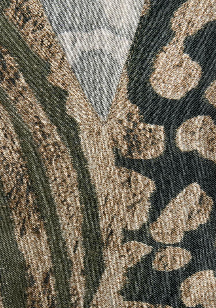 Lascana Lascana Sommerkleid Tr&auml;gerkleid Damen - taupe-gr&uuml;n-bedruckt - 1 | SportScheck