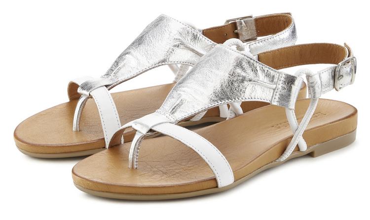 Lascana Lascana Sandale Sandalen Damen - wei&szlig; - silber - 0 | SportScheck