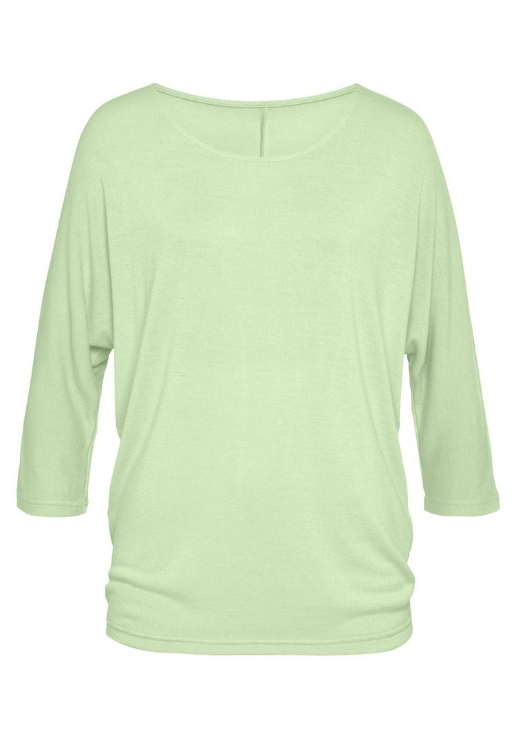 Lascana Lascana 3/4-Arm-Shirt Longshirt Damen - hellgr&uuml;n - 0 | SportScheck