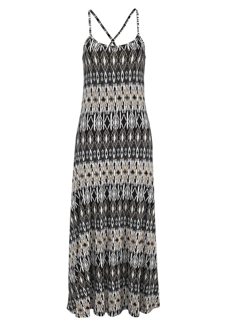 Lascana Lascana Maxikleid Maxikleid Damen - schwarz-creme bedruckt - 0 | SportScheck