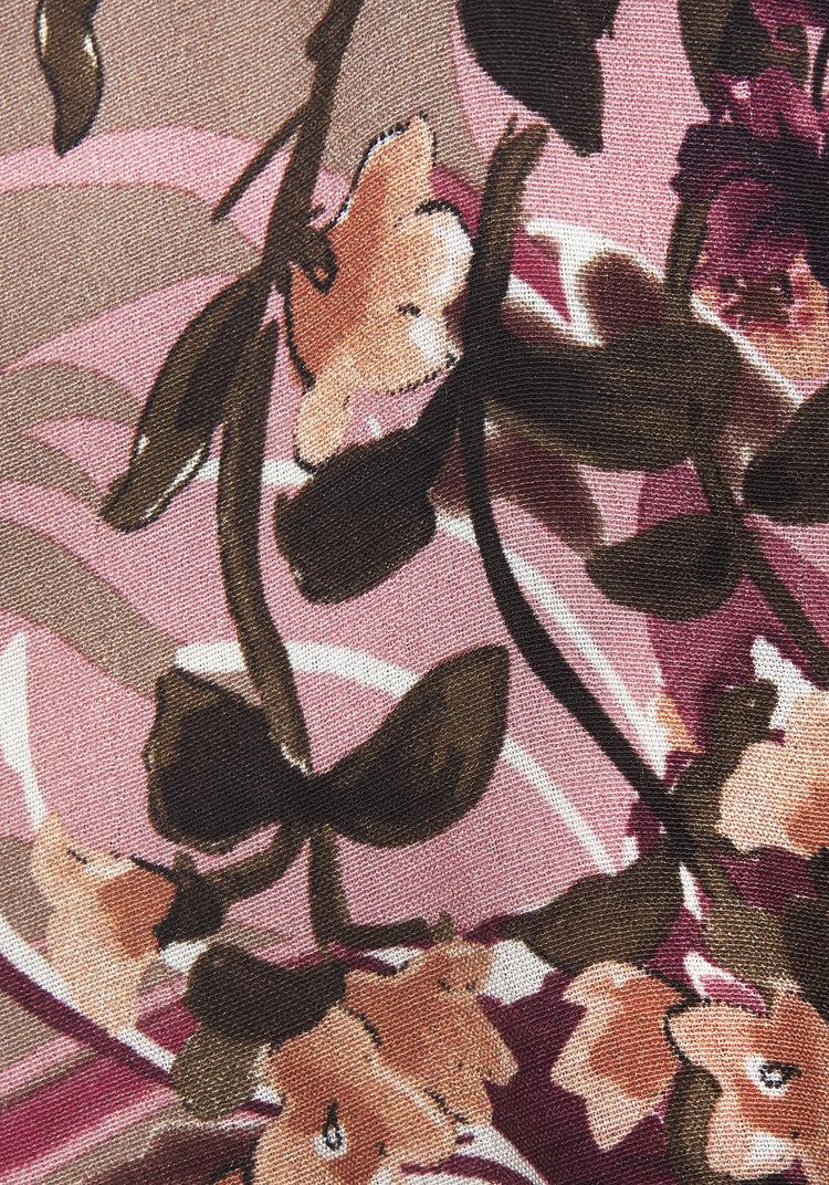 Lascana Lascana Maxikleid Maxikleid Damen - taupe-beere bedruckt - 0 | SportScheck