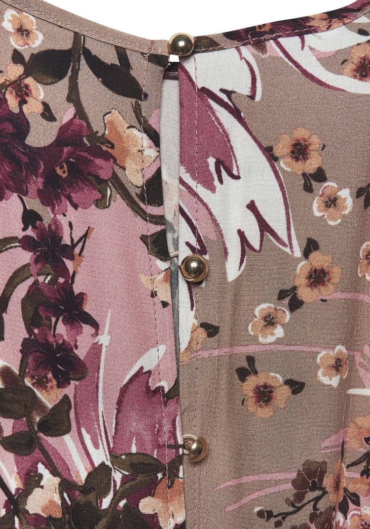 Lascana Lascana Maxikleid Maxikleid Damen - taupe-beere bedruckt - 1 | SportScheck