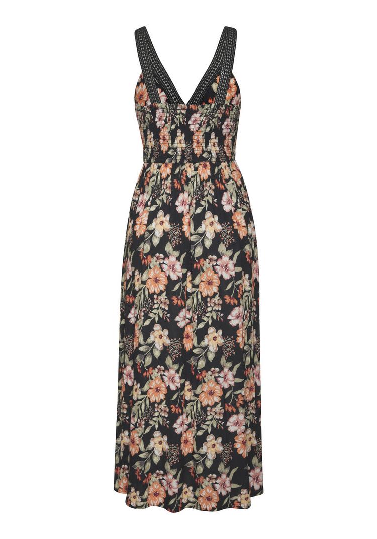 Buffalo Buffalo Maxikleid Maxikleid Damen - schwarz bedruckt - 0 | SportScheck