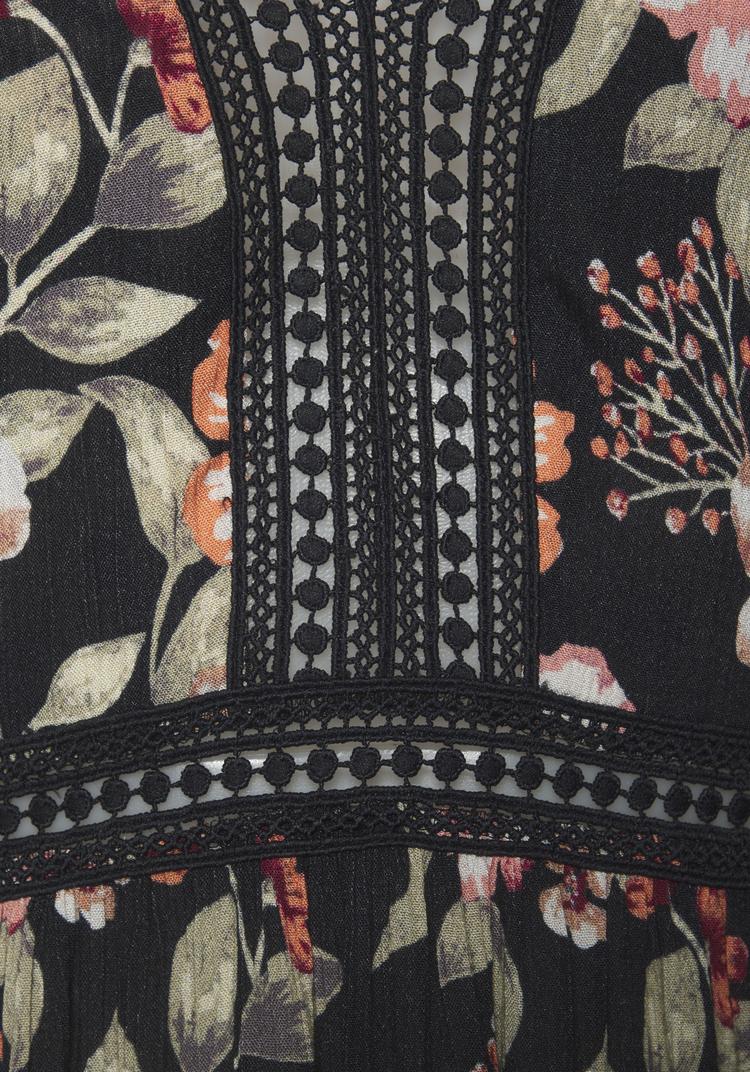 Buffalo Buffalo Maxikleid Maxikleid Damen - schwarz bedruckt - 1 | SportScheck