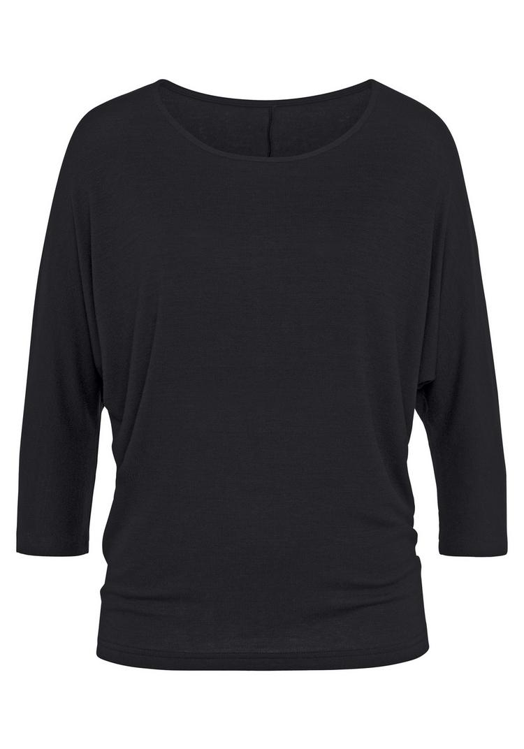 Lascana Lascana 3/4-Arm-Shirt Longshirt Damen - schwarz - 0 | SportScheck