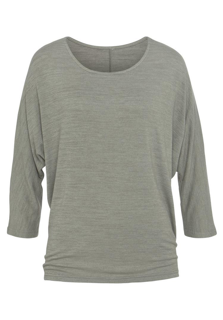 Lascana Lascana 3/4-Arm-Shirt Longshirt Damen - khaki - 0 | SportScheck