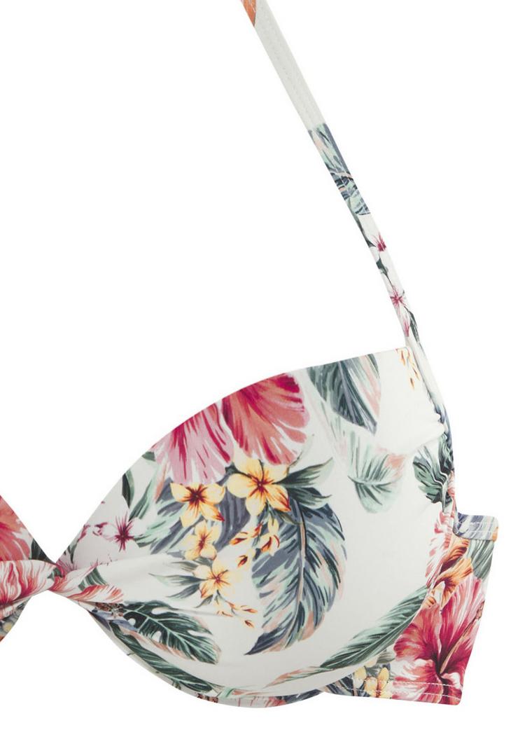 Lascana Lascana Push-Up-Bikini-Top Bikini Oberteil Damen - creme bedruckt - 0 | SportScheck