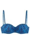 JETTE B&uuml;gel-Bandeau-Bikini-Top Bikini Oberteil Damen - marine bedruckt