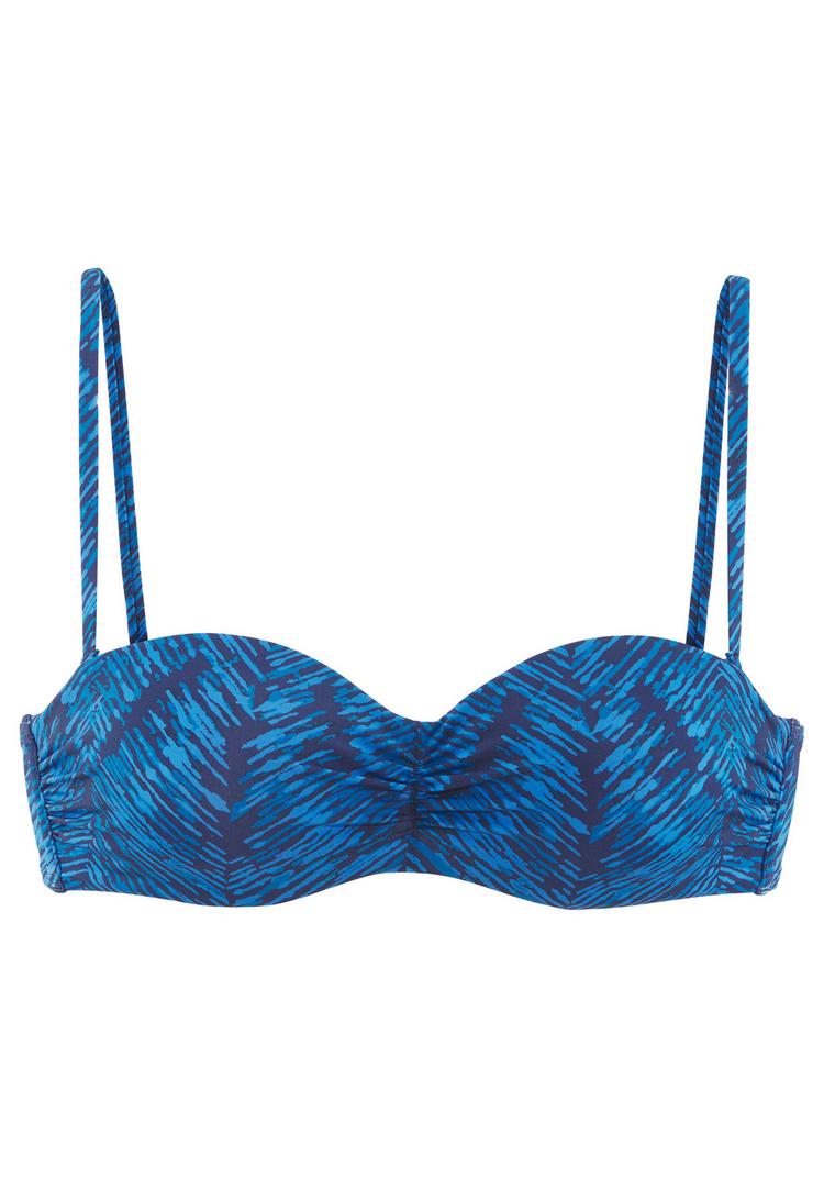JETTE JETTE B&uuml;gel-Bandeau-Bikini-Top Bikini Oberteil Damen - marine bedruckt - 0 | SportScheck