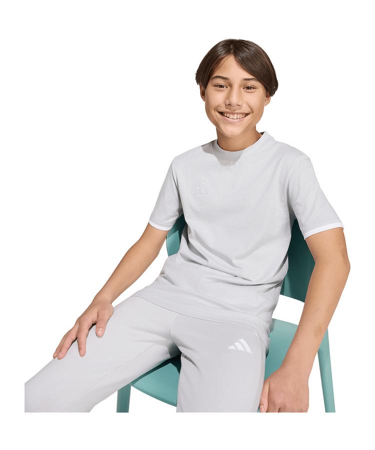 adidas adidas Entrada 26 Trainingsshirt Kids Funktionsshirt Kinder - grauweiss - 2 | SportScheck