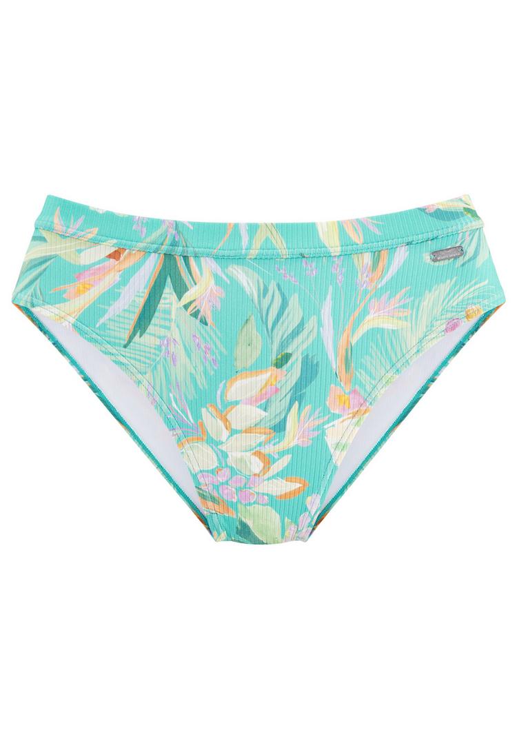 VENICE BEACH VENICE BEACH Highwaist-Bikini-Hose Bikini Hose Damen - t&uuml;rkis bedruckt - 0 | SportScheck
