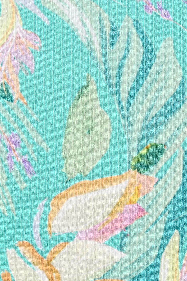 VENICE BEACH VENICE BEACH Highwaist-Bikini-Hose Bikini Hose Damen - t&uuml;rkis bedruckt - 0 | SportScheck