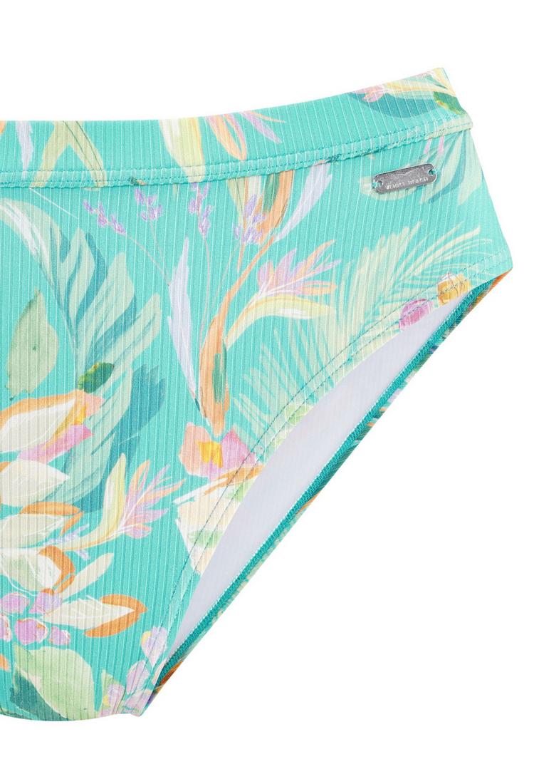 VENICE BEACH VENICE BEACH Highwaist-Bikini-Hose Bikini Hose Damen - t&uuml;rkis bedruckt - 1 | SportScheck