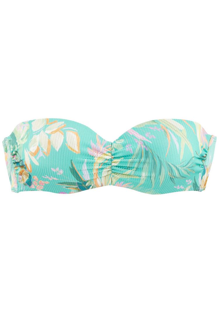 VENICE BEACH VENICE BEACH B&uuml;gel-Bandeau-Bikini-Top Bikini Oberteil Damen - t&uuml;rkis bedruckt - 0 | SportScheck