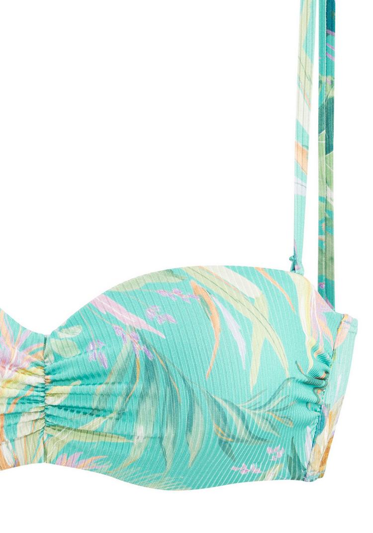 VENICE BEACH VENICE BEACH B&uuml;gel-Bandeau-Bikini-Top Bikini Oberteil Damen - t&uuml;rkis bedruckt - 1 | SportScheck