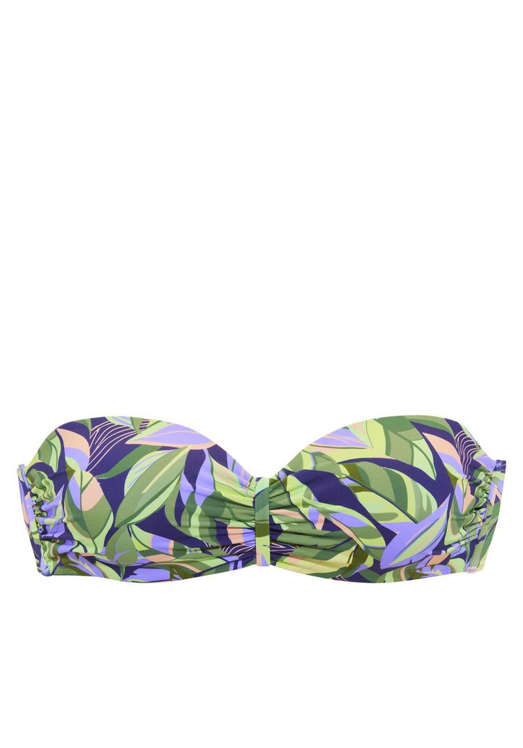 S.OLIVER S.OLIVER B&uuml;gel-Bandeau-Bikini-Top Bikini Oberteil Damen - gr&uuml;n-blau bedruckt - 0 | SportScheck
