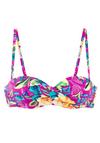 Lascana B&uuml;gel-Bandeau-Bikini-Top Bikini Oberteil Damen - pink bedruckt