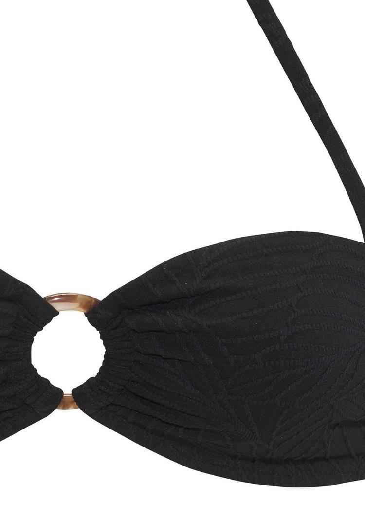 Lascana Lascana Bandeau-Bikini-Top Bikini Oberteil Damen - schwarz - 0 | SportScheck