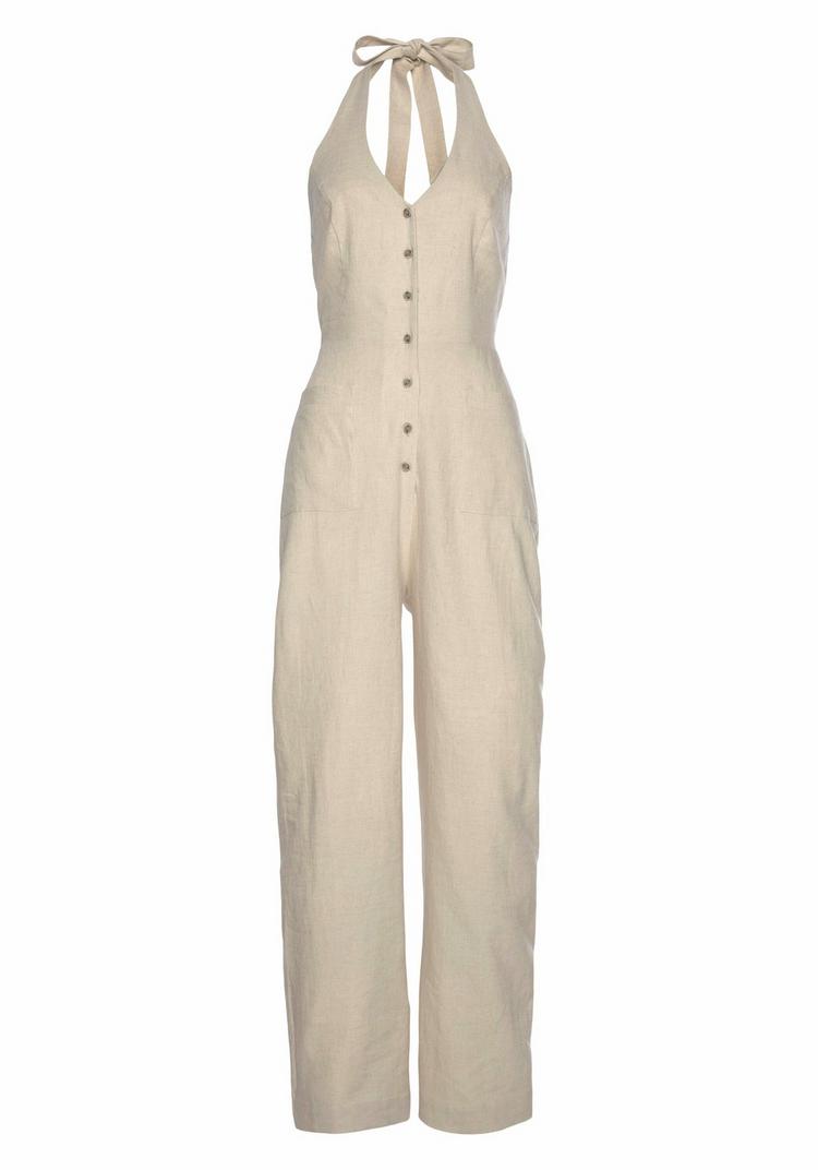 Lascana Lascana Neckholder-Overall Jumpsuit Damen - sand - 0 | SportScheck