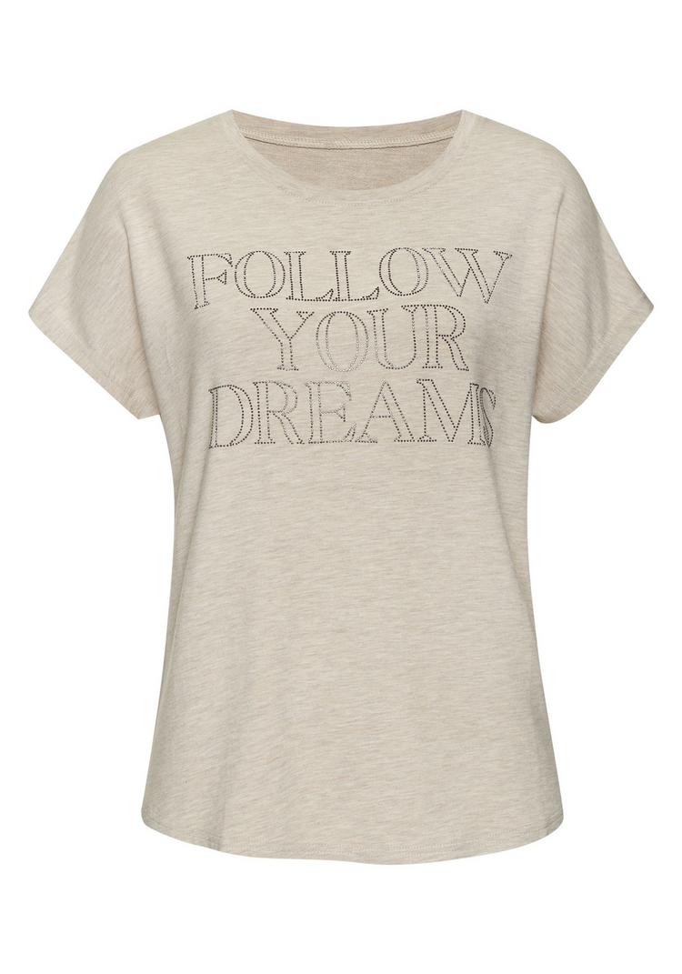 Lascana Lascana Rundhalsshirt T-Shirt Damen - beige - 0 | SportScheck