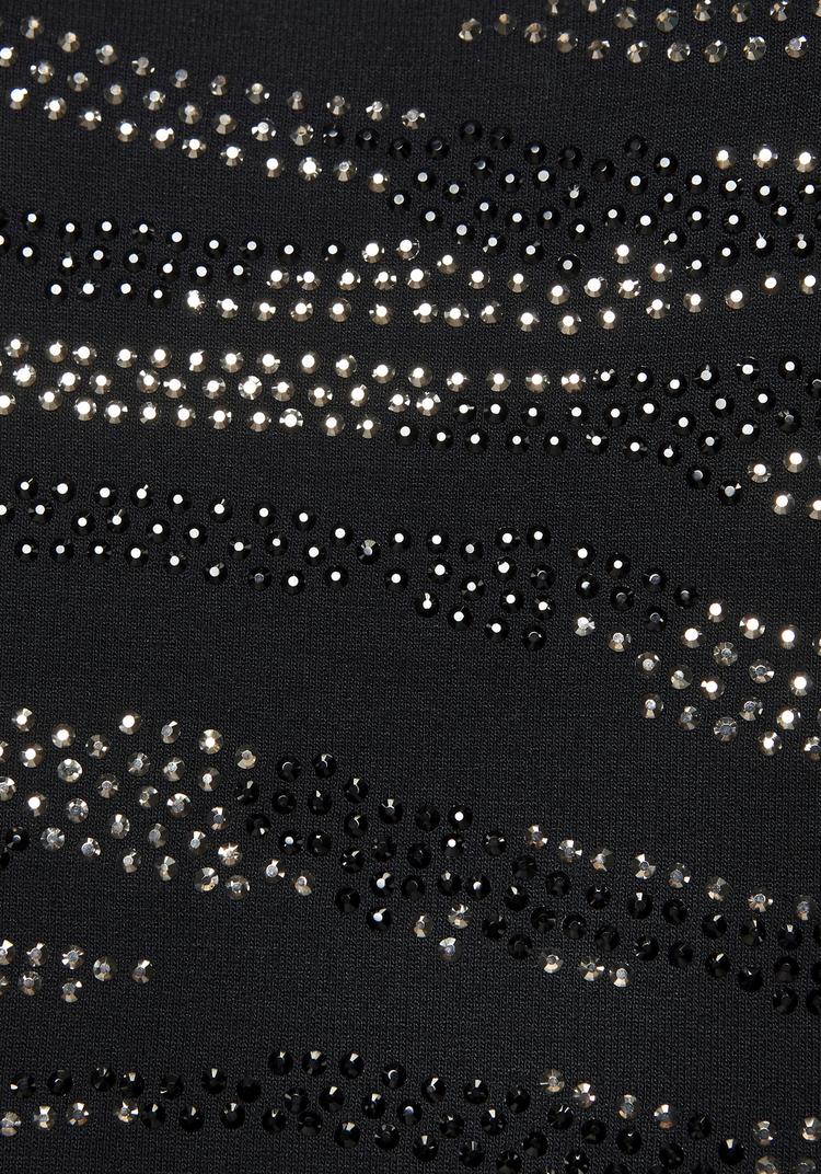 Lascana Lascana Rundhalsshirt T-Shirt Damen - schwarz - silber - 2 | SportScheck