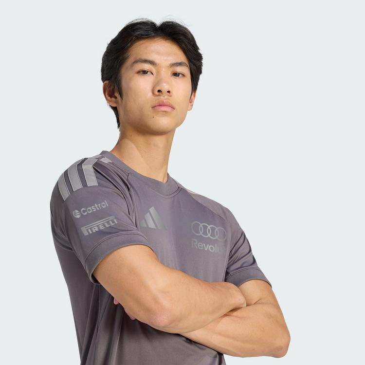 adidas adidas AUDI REVOLUT F1 TEAM DRIVER REPLICA Funktionstop Herren - Grey Strata / Iron Metallic - 1 | SportScheck