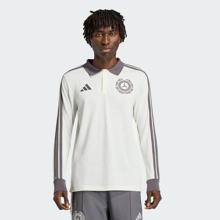 adidas adidas MERCEDES - AMG PETRONAS FORMULA 1 TEAM Pololangarmshirt Herren - Off White / Granite - 0 | SportScheck