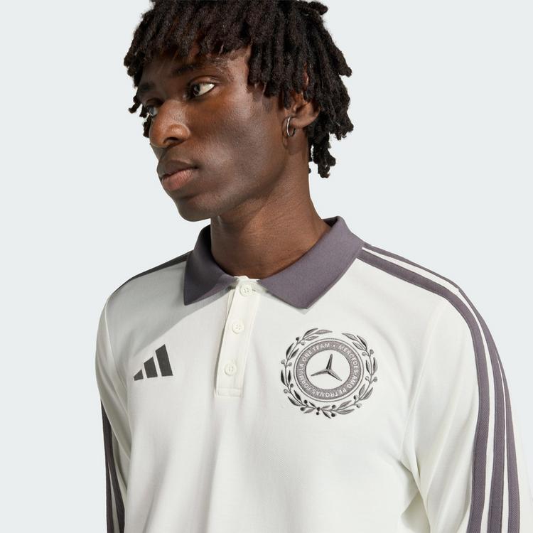 adidas adidas MERCEDES - AMG PETRONAS FORMULA 1 TEAM Pololangarmshirt Herren - Off White / Granite - 0 | SportScheck