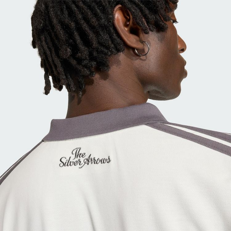 adidas adidas MERCEDES - AMG PETRONAS FORMULA 1 TEAM Pololangarmshirt Herren - Off White / Granite - 1 | SportScheck