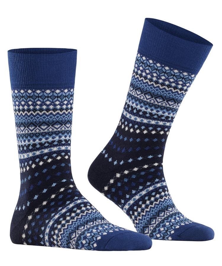 Burlington Burlington Ancient Fair Isle Socken Herren - royal blue (6051) - 0 | SportScheck