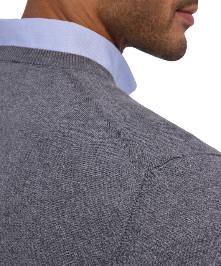 Falke Falke Cotton V-Neck Strickpullover Herren - light greymel. (3390) - 1 | SportScheck